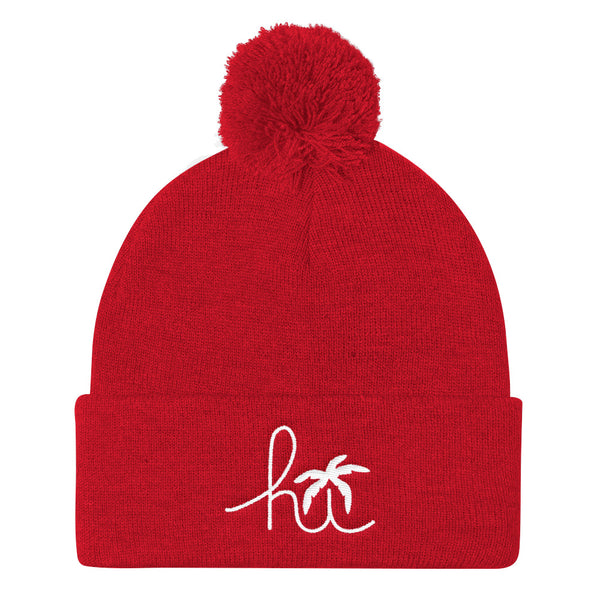 Hawaii Hi-Life Pom Pom Knit Cap